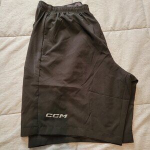 NEW, Never Worn, CCM XL Black Athletic Shorts, No Tags